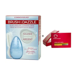 CONNOISSEURS - Brush & Dazzle® Crema Limpiadora Plata 25 Paños