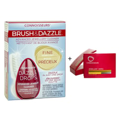 CONNOISSEURS - Brush & Dazzle® Gotas Limpiadora Oro 25 Paños