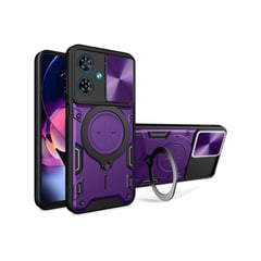 GENERICO - Estuche Protección Cámara Con Soporte Compatible Motorola G54 Morado