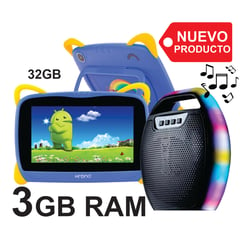 KRONO - Tablet Niños 3GB RAM 32GB Android 7 Pulgadas + Parlante AZUL