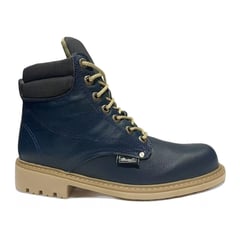 NACIONAL - Botas de cuero casuales Elegantes Hombre Polar azul