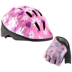 GW - Casco Niña Guante Gel Bicicleta Patines Skate Monopatin