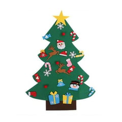 GRUPO B - Árbol de Navidad de Fieltro Para Niños Con Adornos Set 28 Pcs