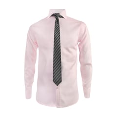 SON DOS - Camisa formal rosada cuello francés manga larga para hombre