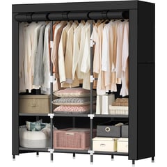 ONE PIXEL - Armario Closet Portatil Desarmable 3 Espacios Negro