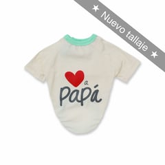 WAWAW - Camiseta para perro talla S marfil Papá