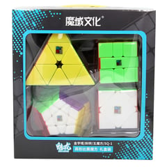 QIYI - Pack X4 Cubos Rubik Megaminx Pyraminx Skewb Square One Moyu