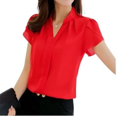 YURELKSHOP - BLUSA FORMAL BASICA MANGA CORTA