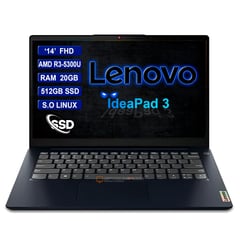 LENOVO - Portátil 14? AMD R3-5300U RAM 20GB 512GB SSD BLUE