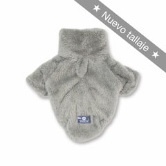 WAWAW - Saco para perro talla XS cuello alto cremallera bisonte gris