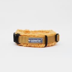 WAWAW - Collar para perro XS reata haban protector borrego camel