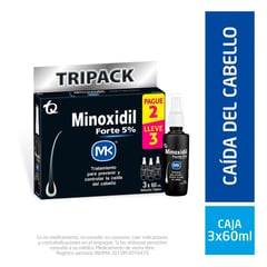 MK - Minoxidil Sol 5% 60ml X 3und - mL a $666