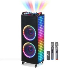 SOUNDCORE - Torre De Sonido Profesional 3000w Portátil Luces Led Potente