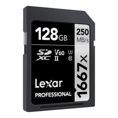 LEXAR - Memoria SDXC UHS-II V60 128Gb 250Mbps 1667x