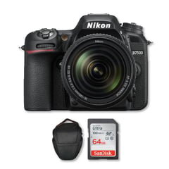 NIKON - D7500 4K con lente 18-140mm Memoria 64Gb de 100Mbs Bolso