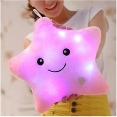 GENERICO - Cojin Peluche Almohada Estrella Led Felpa Luces Multicolor