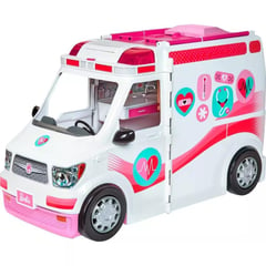 BARBIE - Barbie Ambulancia Y Hospital 2 En 1 Luces Y Sonidos