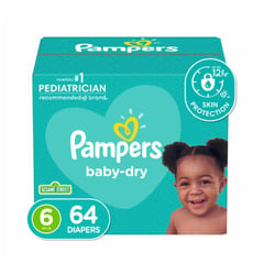 PAMPERS - Pañales Baby Dry Etapa 6 x 64 Unidades