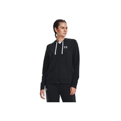 UNDER ARMOUR - Chaqueta Mujer RVAL TERRY FZ HOODIE Negro