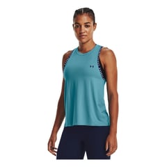 UNDER ARMOUR - Camiseta Mujer KNOCKOUT NOVELTY TAN Azul