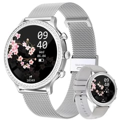 LIGE - Reloj Intente Mujer Smartwatch Llamadas Bluetooth LIGE Plata