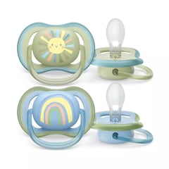 AVENT - Chupo Entretencion Ultra Air 0-6M SolArcoiris Azul