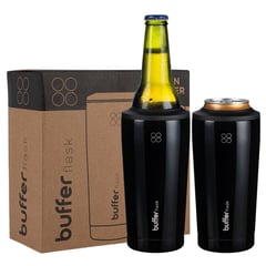 BUFFER FLASK - Termo Vaso Aislador Porta Cubre Latas Botellas Buffer Set 2