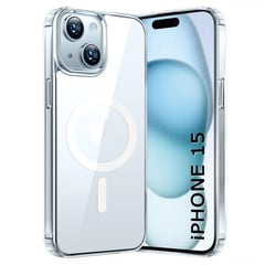 GENERICO - Case Estuche Transparente Carga Magnética Compatible IPhone 15