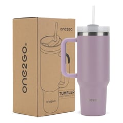 BUFFER FLASK - Vaso Termo Termico Manija Y Pitillo 1.2L Acero Inox - Lila