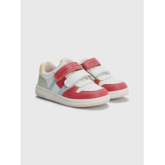 TOMMY HILFIGER - Tenis Doble Velcro De Niña Blanco