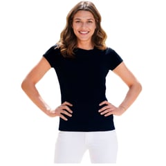 GILDAN - Camiseta para mujer cuello redondo 100 Algodón