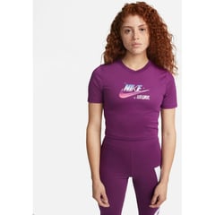 NIKE - Camiseta Mujer Tee Oc 2 Slim Crop - Purpura