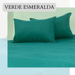 GENERICO - Sabanas Cama Doble Verde Esmeralda
