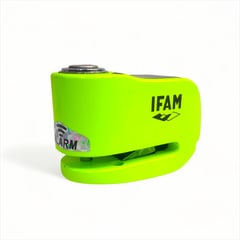 IFAM - Candado Alarma Moto Seguridad Alta Freno Disco Premium - Amarillo Neon