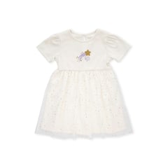 BABY PLANET - Vestido blanco con tull estampado estrellas para bebé niña Baby Planet