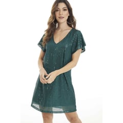 RAGGED - Vestido vegas Verde oscuro