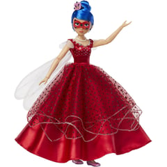 PLAYMATES TOYS - Muñeca Marinette Miraculous Ladybug con vestido Película