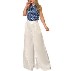 YURELKSHOP - CONJUNTO PANTALON PALAZZO BLUSA PRINT