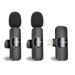 LINKON - Microfono Inalambrico Solapa 2x1 Iphone Tipo C - Negro