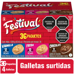 FESTIVAL - Galleta Surtido Plegadiza x 36 unidades