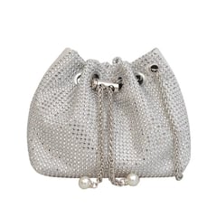 AIRU - Bolso Bucket Luxe Con Cristales Tipo Diamante Para Mujer