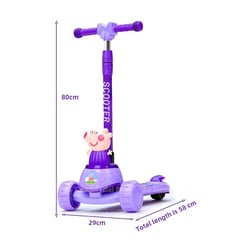 GENERICO - Monopatín Scooter Patineta Bebes Niñas Peppa Pig ROSADO