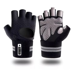 GENERICO - Guantes Con Muñequera Entrenamiento Gimnasio Pesas TALLA S