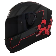 EDGE HELMETS - Casco Edge Integral Frankie Master88 NegroRojo Mate M