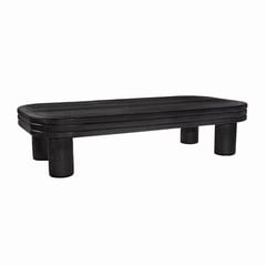 MOWLE SAS - Mesa de centro HURON NEGRO en madera de roble