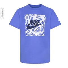 NIKE - Camiseta Brandmark Square Basic Niños-Azul