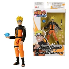 BANDAI - Naruto Uzumaki Figura acción Anime Heroes 16 Cm