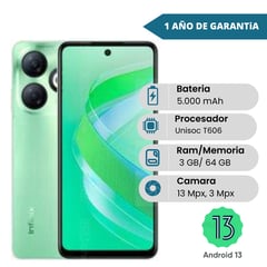 INFINIX - Smart 8 Dual Sim 64 G CRYSTAL GREEN 6gb Ram