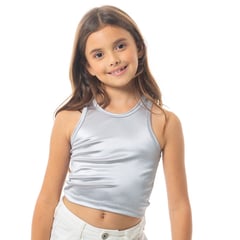 NAUTY BLUE - Crop Top Efecto Metalizado Para Niñas 50866