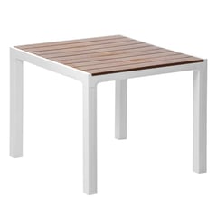 PLASTICOS MQ - Mesa 90x90Cm Madeira 462CARAMELO -Blanco/Caramelo